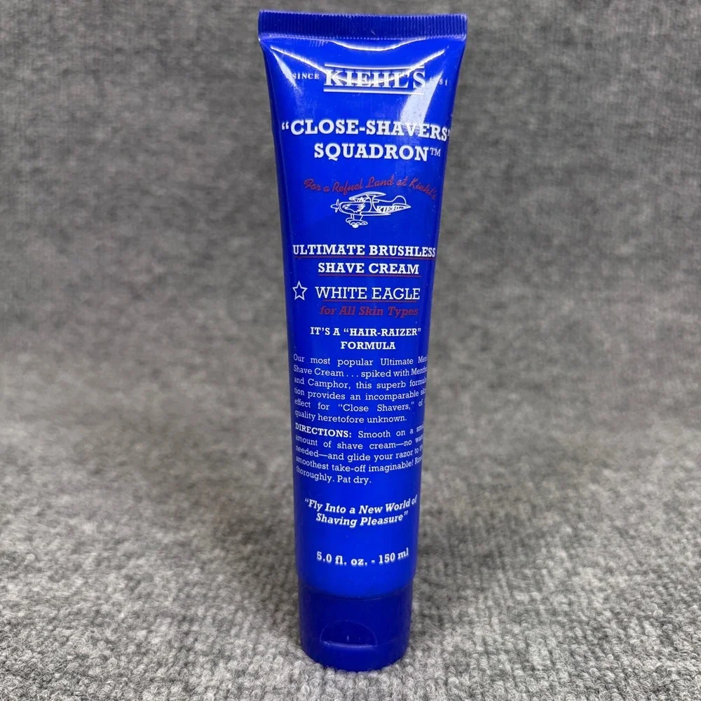 Kiehls Ultimate Brushless Shave Cream White Eagle 5oz Close-Shavers Squadron